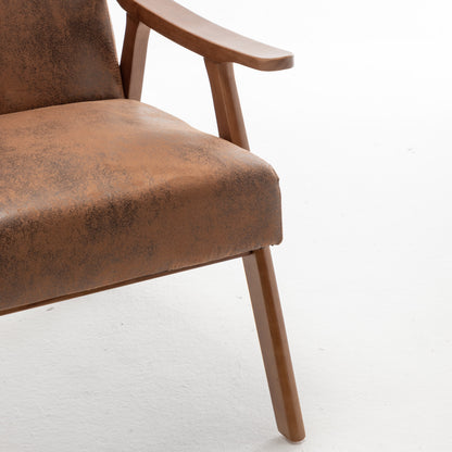 Vimora™ - Mid-Century Modern Accent Chair with Solid Wood Frame and Extra-Thick Backrest