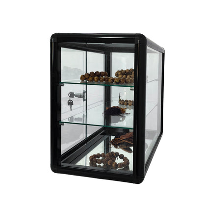 Vimora™ - Tempered Glass Countertop Display Cabinet with Lock & Sliding Door