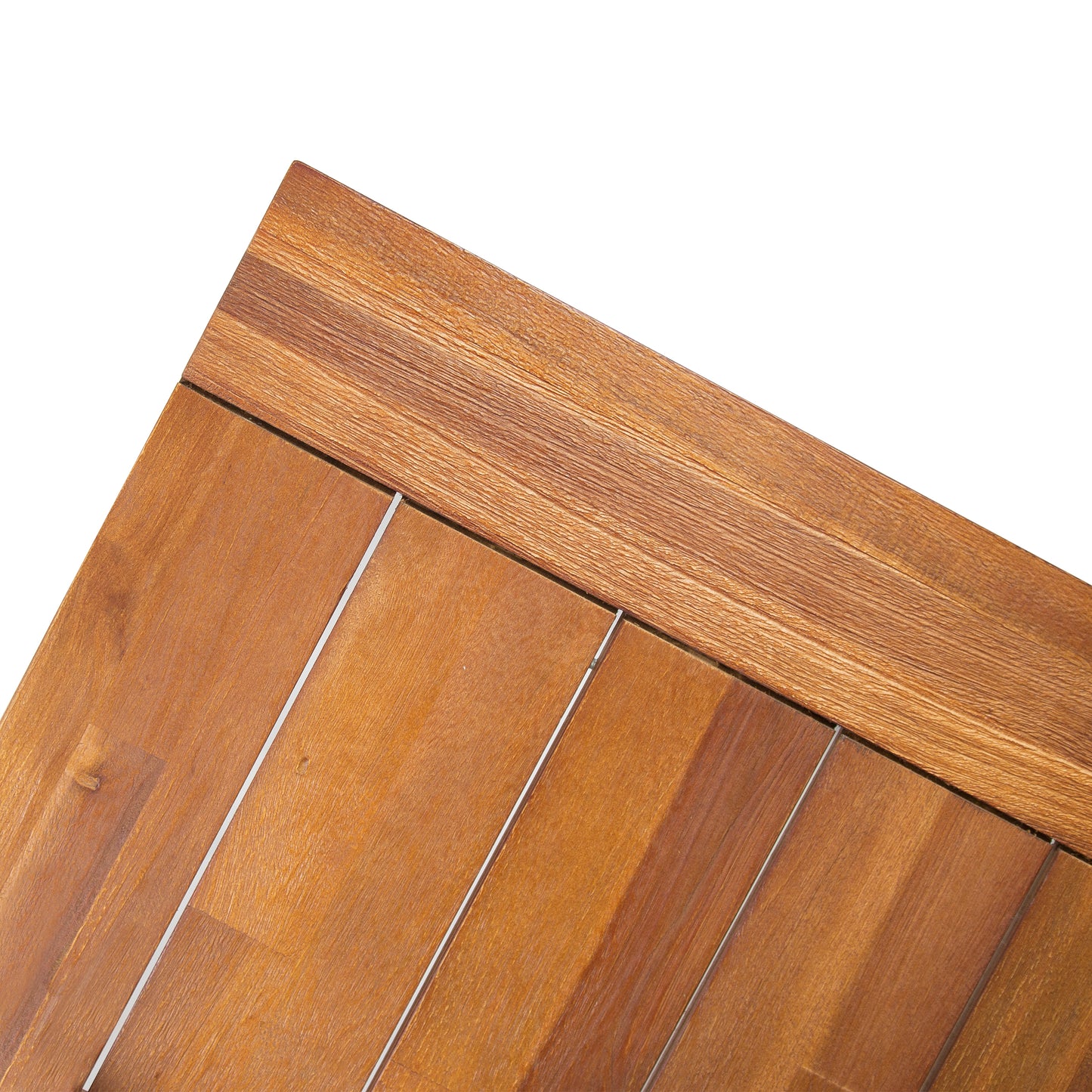 Vimora™ - Outdoor Acacia Wood Dining Table with Rustic Metal Legs