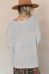 Round Neck Dropped Shoulder Sweater