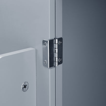 Vimora™ - Elegant Grey Bathroom Storage Cabinet with 4 Doors and Adjustable Shelves