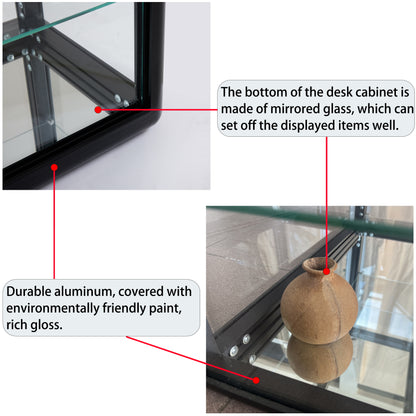 Vimora™ - Tempered Glass Countertop Display Cabinet with Lock & Sliding Door