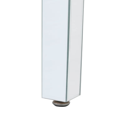 Sofia™️ - Modern Glass Mirrored Coffee Table with Crystal Design and Adjustable Height Legs