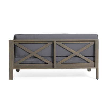 Vimora™ - Right Corner Bench in Dark Grey with Water-Resistant Cushions