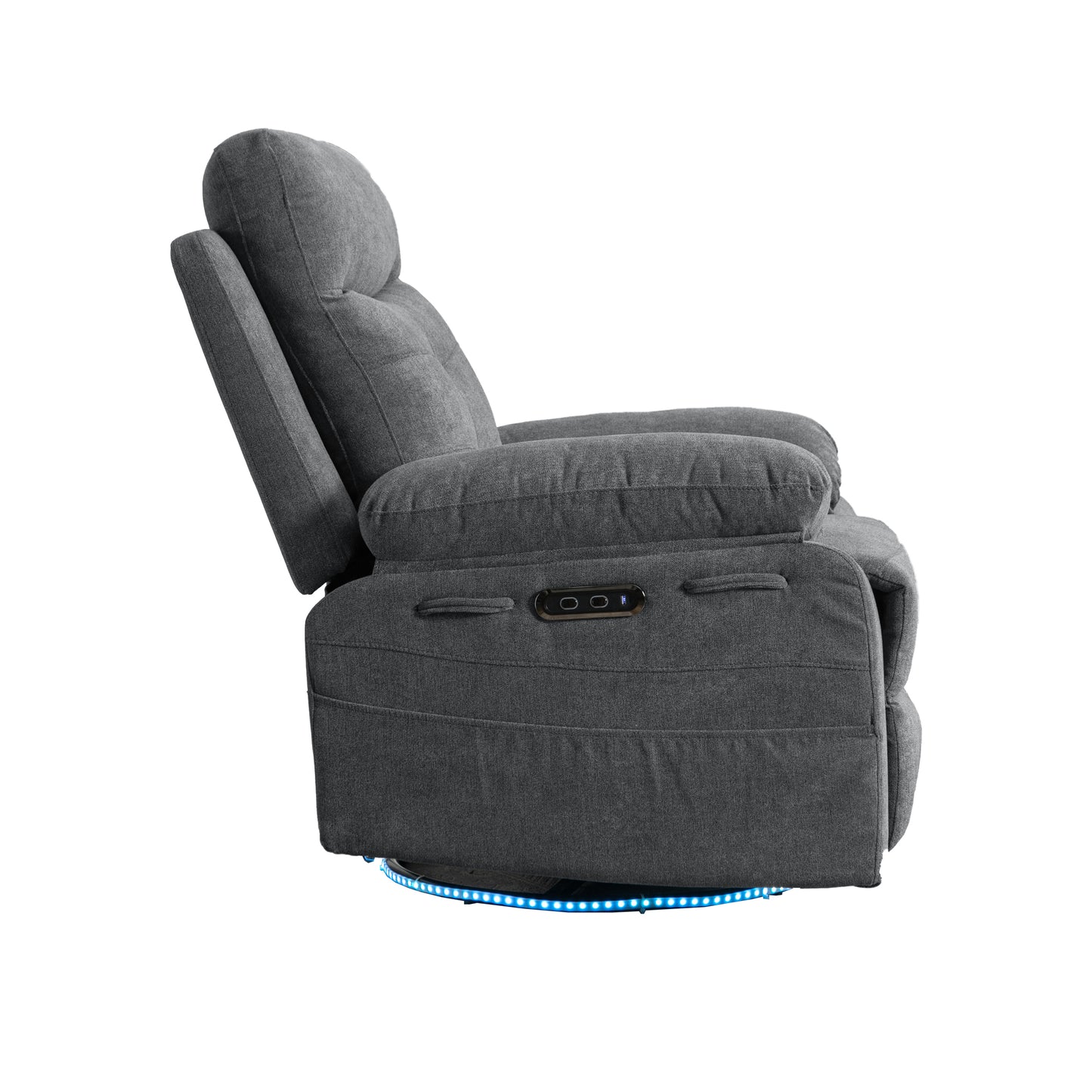 Vimora™ - Rotating Electric Recliner Lounge Chair with Bluetooth, LED Light & Adjustable Footrest