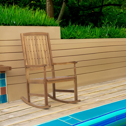 Vimora™ - Acacia Wood Rocking Chair with Rustic Design