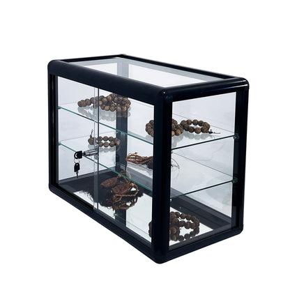 Vimora™ - Tempered Glass Countertop Display Cabinet with Lock & Sliding Door