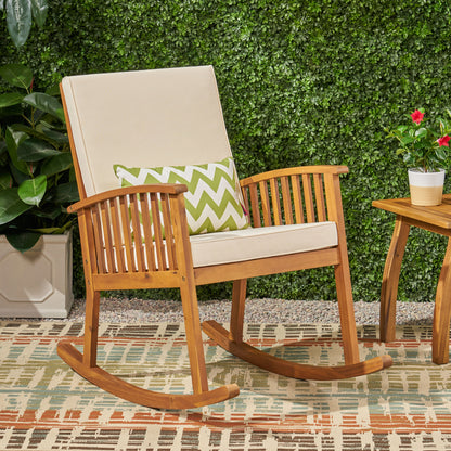 Vimora™ - Acacia Rocking Chair with Cushions