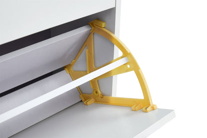 Vimora™ - White Shoe Cabinet with Metal Legs and Storage Shelves for Organised Footwear