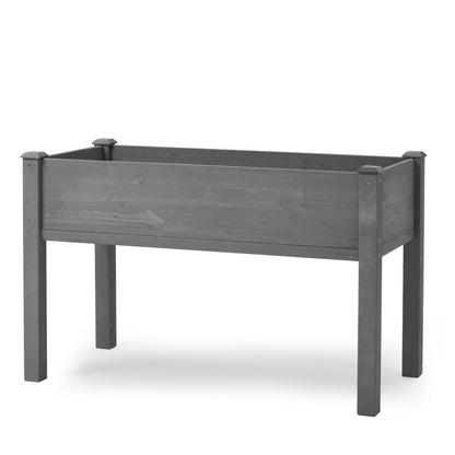 Vimora™ - Elevated Gray Solid Wood Raised Garden Bed with Legs for Outdoor Plants