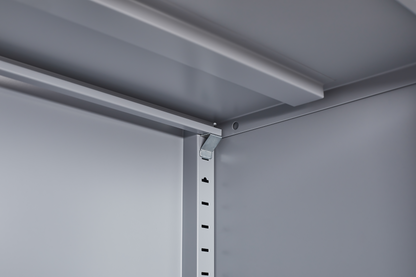 Vimora™ - Grey Metal Storage Cabinet with Adjustable Shelves and Doors for Versatile Storage