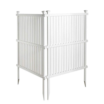 Vimora™ - Privacy Screen Panels Kit for Air Conditioner & Trash Can Enclosure - White Vinyl