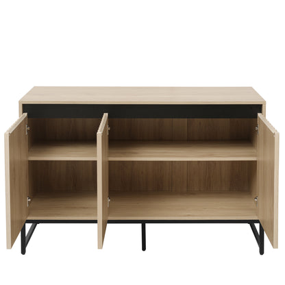 Vimora™ - Modern 3-Door Sideboard with LED Lights and Adjustable Shelves for Stylish Storage