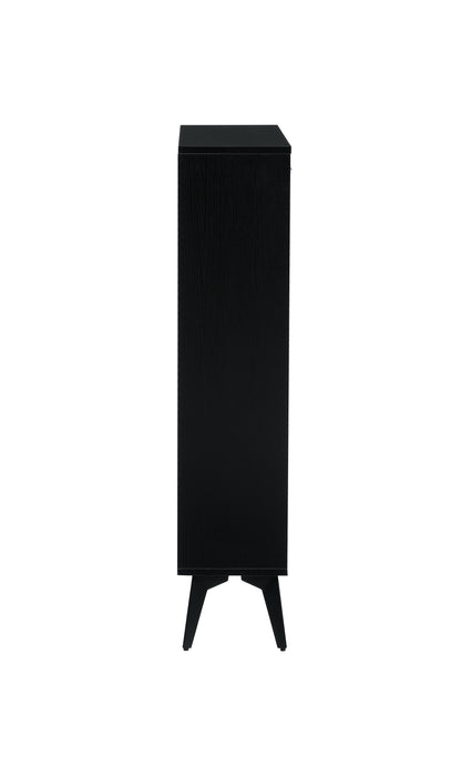 Vimora™ - Black MDF Shoe Cabinet with Storage Shelves for Organised Footwear