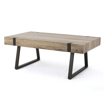 Vimora™ - Modern Grey Coffee Table with Industrial Legs for Stylish Living Room Decor