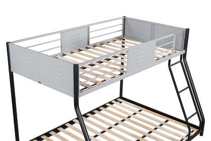 Vimora™ - Heavy-Duty Twin Over Full Bunk Bed with Noise Reduction and Safety Guardrails