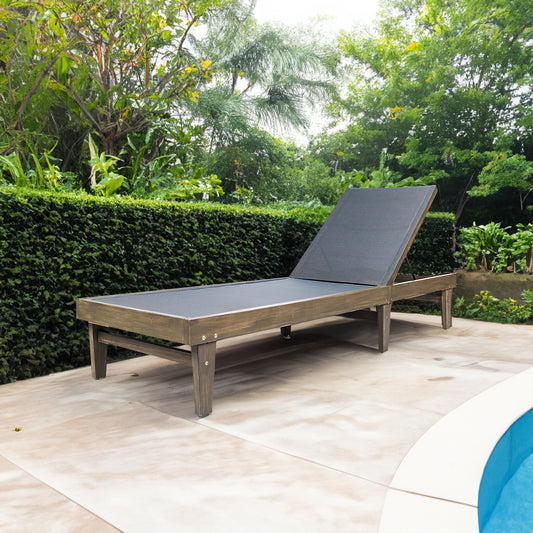 Vimora™ - Dark Grey Chaise Lounge | Stylish Aluminum Mesh Lounge Chair for Relaxation