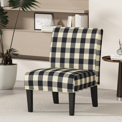 Vimora™ - Contemporary Black and White Accent Chair