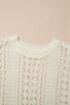 Hollow Out Drop Shoulder Sweater