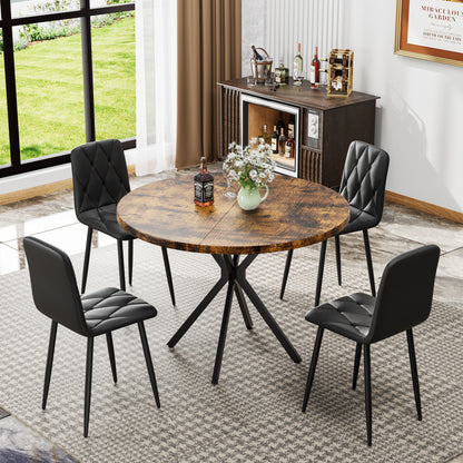 Vimora™ - Modern PU Leather Dining Chairs with Sturdy Metal Legs (Set of 4)