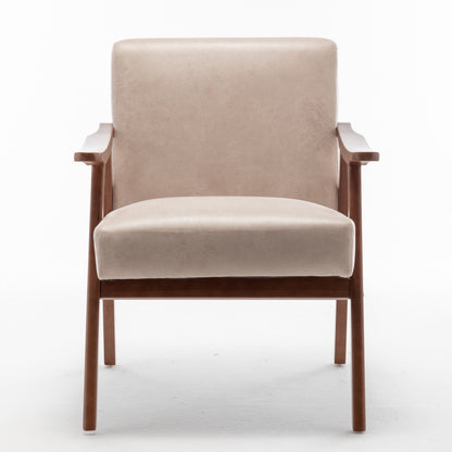 Vimora™ - Mid-Century Modern Living Room Chair with Solid Wood Frame & Thick Backrest