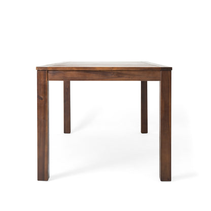 Vimora™ - Dark Brown Acacia Wood 69'' Outdoor Dining Table