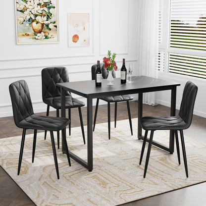 Vimora™ - Modern PU Leather Dining Chairs with Sturdy Metal Legs (Set of 4)