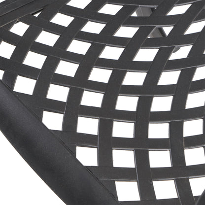 Vimora™ - Black Aluminium Mesh Outdoor Dining Chair Set of 2