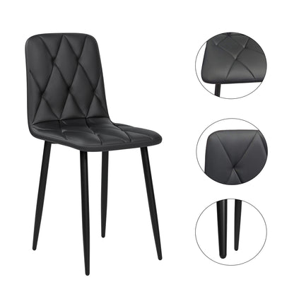 Vimora™ - Modern PU Leather Dining Chairs with Sturdy Metal Legs (Set of 4)