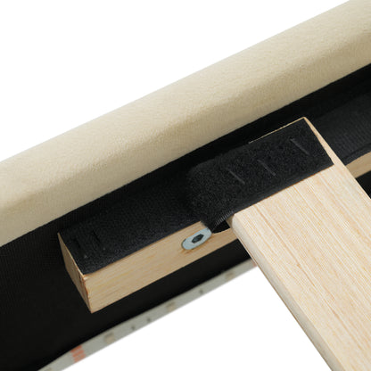 Vimora™ - Full Size Velvet LED Bed Frame with Adjustable Headboard
