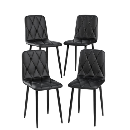 Vimora™ - Modern PU Leather Dining Chairs with Sturdy Metal Legs (Set of 4)