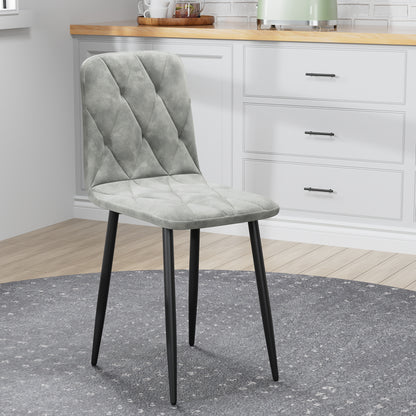 Vimora™ - Modern Velvet Dining Chairs with Sturdy Metal Legs (Set of 4)
