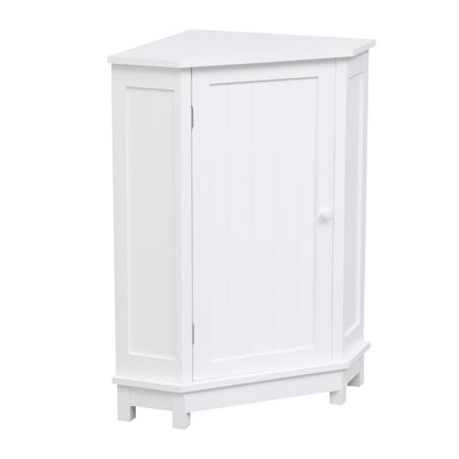 Vimora™ - White Triangle Corner Bathroom Storage Cabinet with Adjustable Shelves