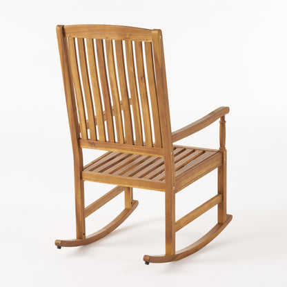 Vimora™ - Acacia Wood Rocking Chair with Rustic Design