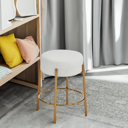Vimora™ - 24" Modern Circular Bar Stools with Cushioned Seats and Support Legs (Set of 2)