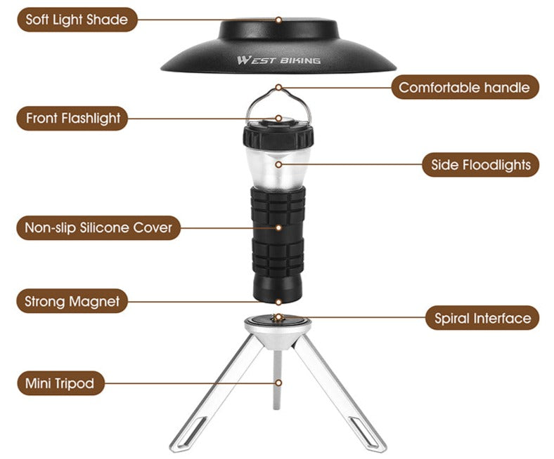 West Biking™ 3-in-1 Multifunctional Camping Light