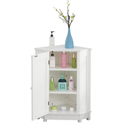 Vimora™ - White Triangle Corner Bathroom Storage Cabinet with Adjustable Shelves