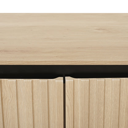 Vimora™ - Modern 4-Door LED Sideboard with Adjustable Shelves