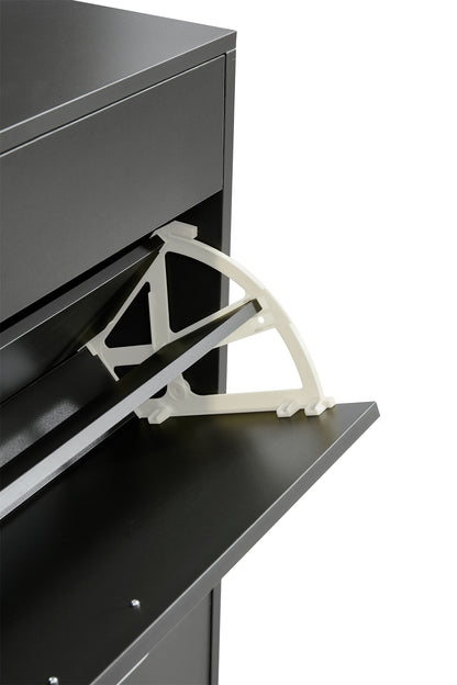 Vimora™ - Black MDF Shoe Cabinet with Storage Shelves for Organised Footwear