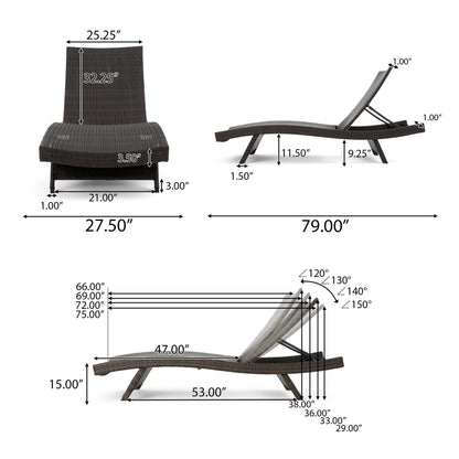 Vimora™ - Wicker Chaise Lounge for Relaxing Poolside Sunbathing