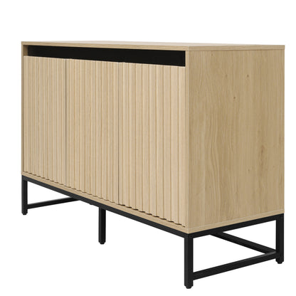 Vimora™ - Modern 3-Door Sideboard with LED Lights and Adjustable Shelves for Stylish Storage
