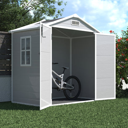 Vimora™ - Weather Resistant 6' x 4.4' Resin Outdoor Storage Shed with Lockable Door