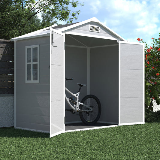 Vimora™ - Weather Resistant 6' x 4.4' Resin Outdoor Storage Shed with Lockable Door