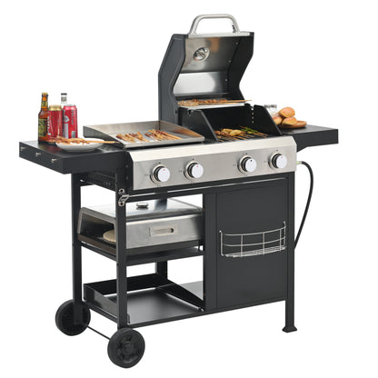 Vimora™ - Multi-Function Gas Grill & Griddle Combo for BBQ, Frying, & Pizza Cooking