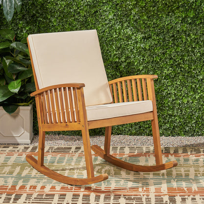 Vimora™ - Acacia Rocking Chair with Cushions