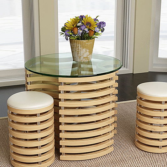 Vimora™ - 20" Round Tempered Clear Glass Table Top with Polished Edge