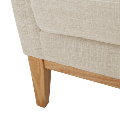 Vimora™ - Mid Century Beige Fabric Accent Chair