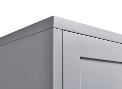 Vimora™ - Grey Metal Storage Cabinet with Adjustable Shelves and Doors for Versatile Storage