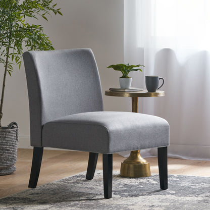 Vimora™ - Contemporary Grey Accent Chair with Plush Upholstery and Tapered Legs