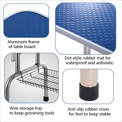 Vimora™ - Large Heavy Duty Pet Grooming Table with Adjustable Arm & Safety Clamps